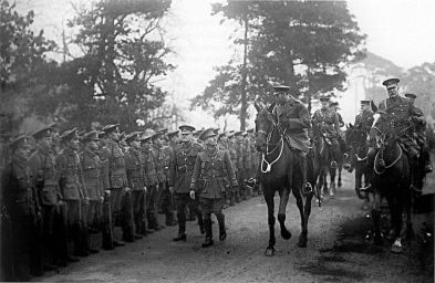 King George V inspects the 29th Division in March 1915 just before they embarked for Gallipoli.