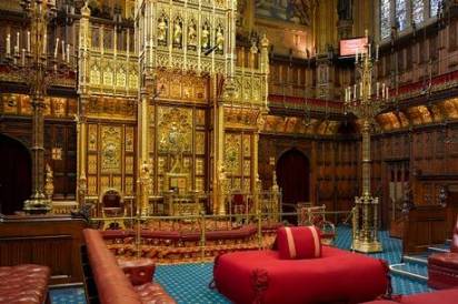 The reason Pugin went mad in February 1852 was a nervous breakdown caused by overwork on such items as the Throne in the House of Lords in Westminster.