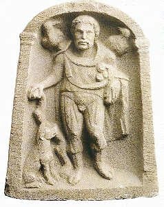 A Gallo-Roman depiction of the god Lugh, who gave his name to Lyons in France - Lugdunum in Latin.